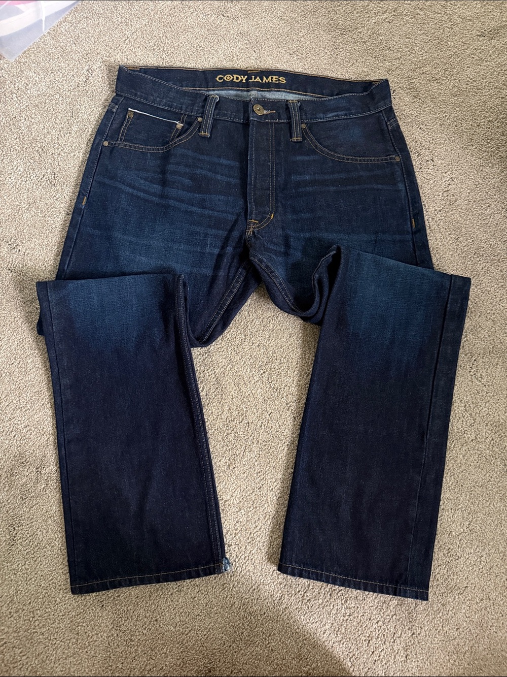 Cody James Men’s Dark Indigo Straight Jeans